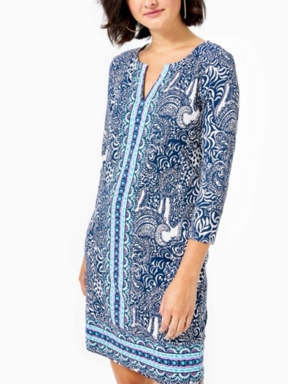 Lilly Pulitzer UPF 50+Nadine dress high tide navy purrfect set large NWT